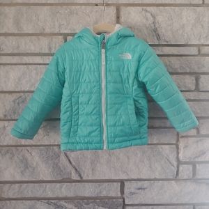 North Face reversible jacket. 2T teal